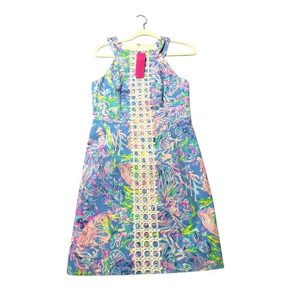 NWT LILLY PULITZER WOMENS 4 PEARL STRETCH DRESS ALL TOGETHER NOW - Picture 2 of 6